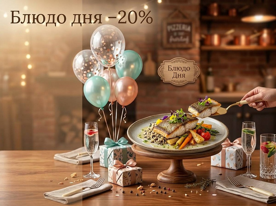 -20% НА БЛЮДО ДНЯ 